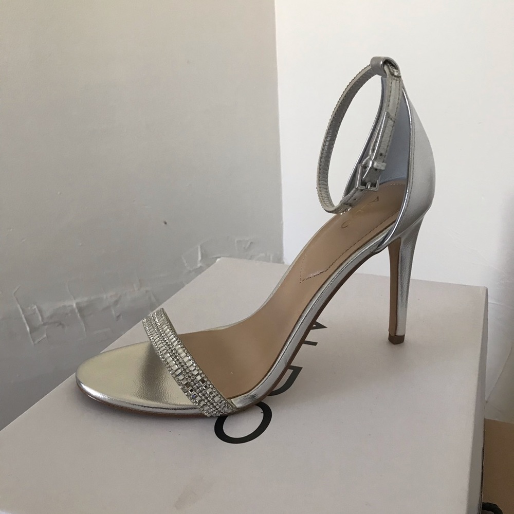 Silver Single Strap Heel